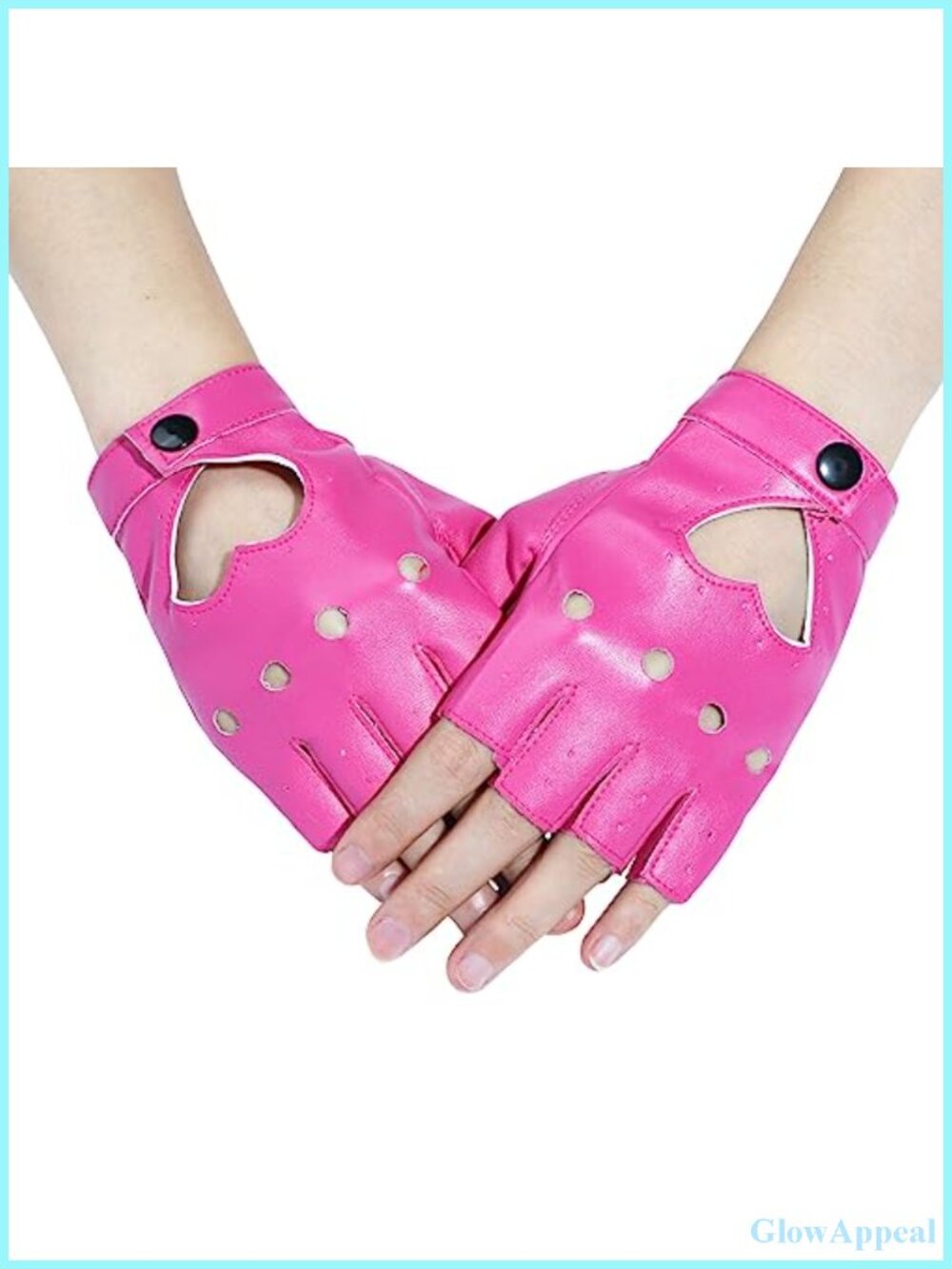 Punk Fingerless Gloves for Women Jazz Style Dance PU Leather